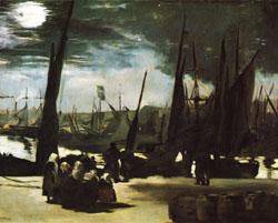 Edouard Manet Moonlight over the Port of Boulogne Germany oil painting art